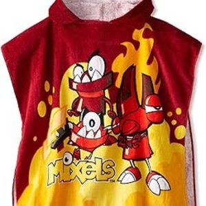 Lego 'Mixel' Infernite Hooded Bath Beach Swim Poncho Towel, Red, 4-7 NEW
